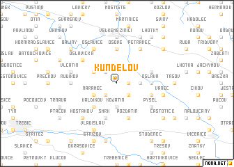 map of Kundelov