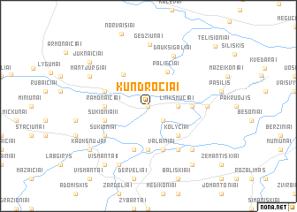 map of Kundročiai