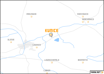 map of Kunice