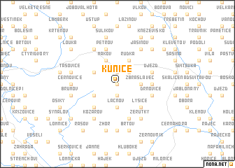 map of Kunice