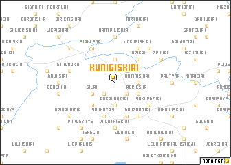 map of Kunigiškiai