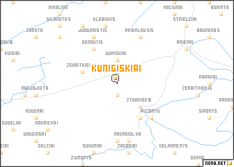 map of Kunigiškiai