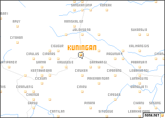 map of Kuningan