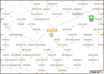 map of Kunín