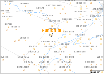 map of Kunioniai