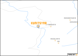 map of Kunitsyna