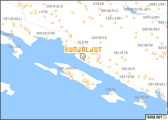 map of Kunja Ljut