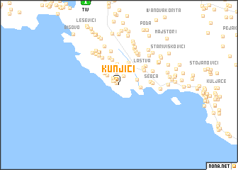 map of Kunjići