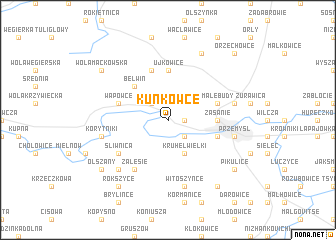 map of Kuńkowce