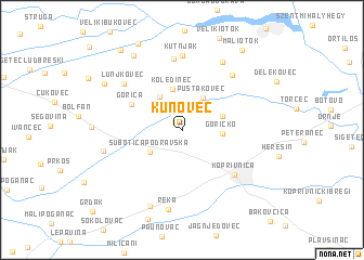 map of Kunovec