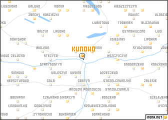 map of Kunowo