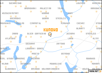 map of Kunowo