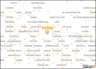 map of Kunów