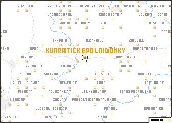 map of Kunratické Polní Domky