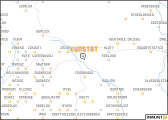 map of Kunštát