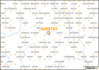 map of Kunštát