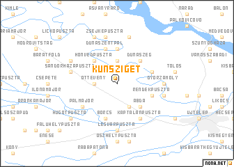 map of Kunsziget