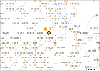 map of Kunte