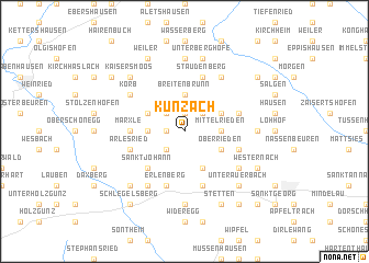 map of Kunzach