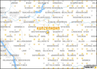 map of Künzenhohn