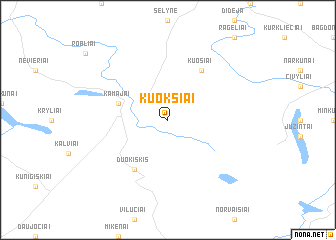 map of Kuokšiai