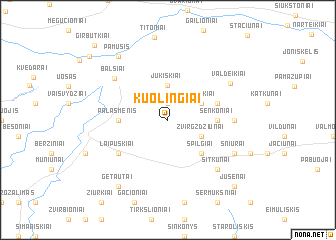 map of Kuolingiai