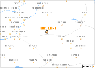 map of Kuosėnai