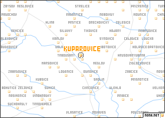 map of Kupařovice