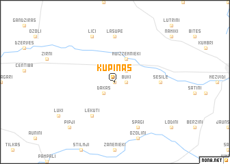 map of Kūpiņas