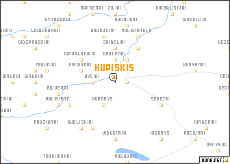 map of Kupiškis