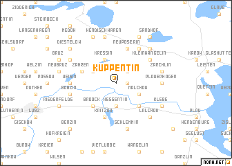 map of Kuppentin