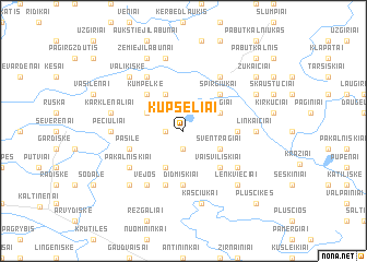 map of Kupšeliai