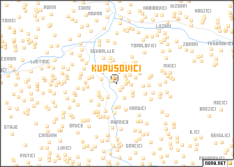 map of Kupusovići