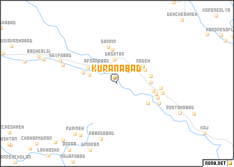 map of Kūrānābād