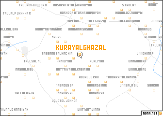 map of Kuray‘ al Ghazāl