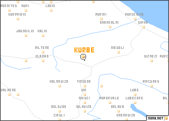 map of Ķurbe