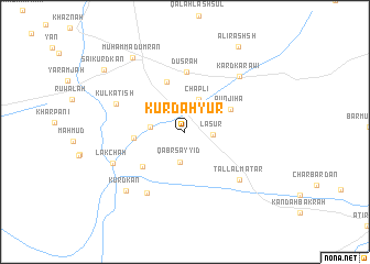 map of Kurdah Yūr