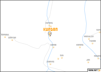 map of Kūrdān