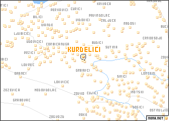 map of Kurdelići