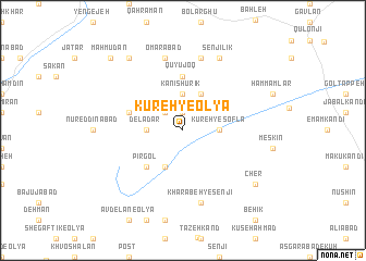 map of Kūreh-ye ‘Olyā