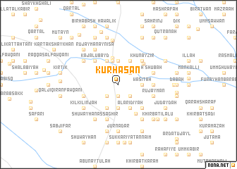 map of Kūr Ḩasan