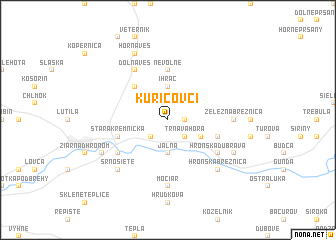 map of Kuricovci