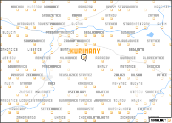 map of Kuřimany