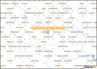 map of Kuřimská Nová Ves