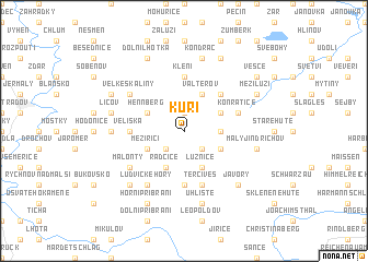 map of Kuří