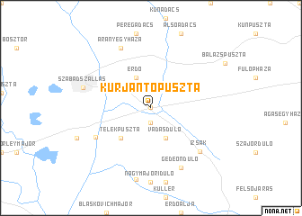 map of Kurjantópuszta