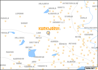 map of Kurkijärvi