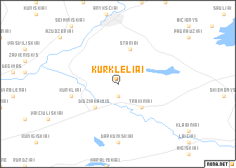 map of Kurkleliai