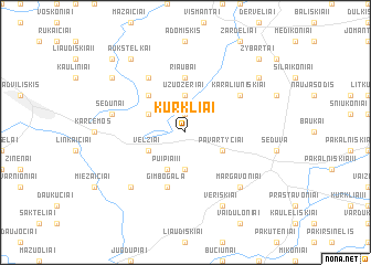 map of Kurkliai