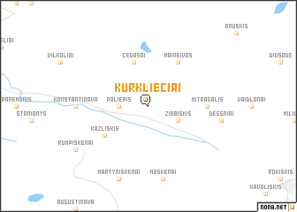 map of Kurkliečiai